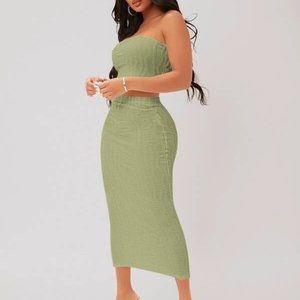 CROP TUBE TOP & PENCIL SKIRT SET